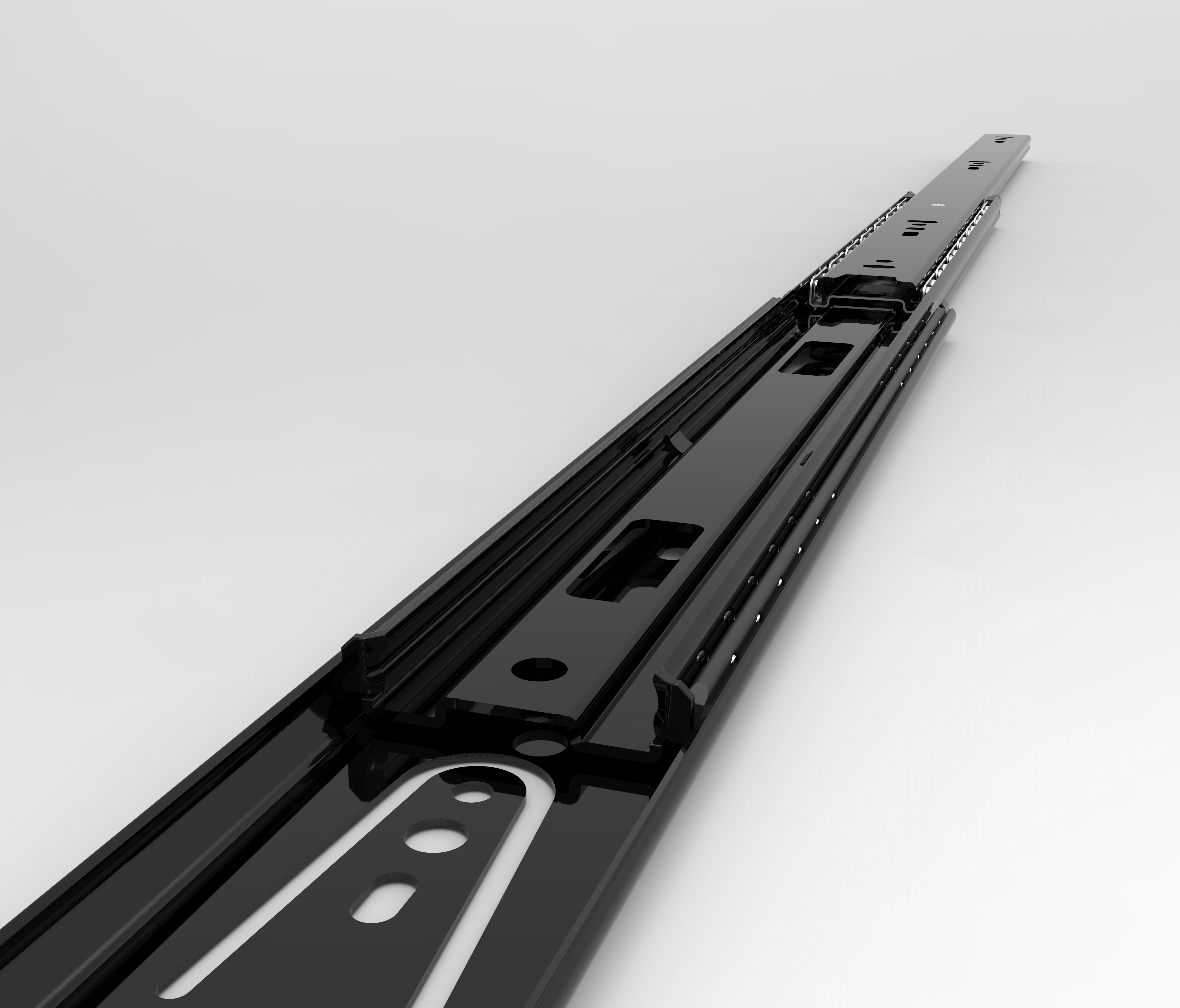 抽屉导轨结构3D图纸 Solidworks设计 附STEP